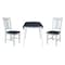 International Concepts 42 in. Solid Wood Round Dual Drop Leaf Dining Table with 2 Chairs in White/Heather Gray K05-42DL-C10-2 - alternate 4